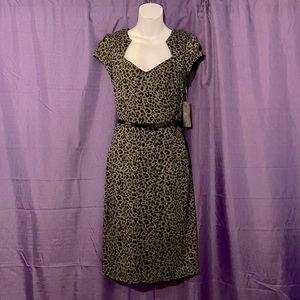 Rock Steady, leopard print wiggle dress